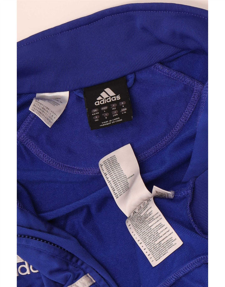 Adidas - Chaqueta de chándal para hombre, talla 44/46, poliéster, color azul grande