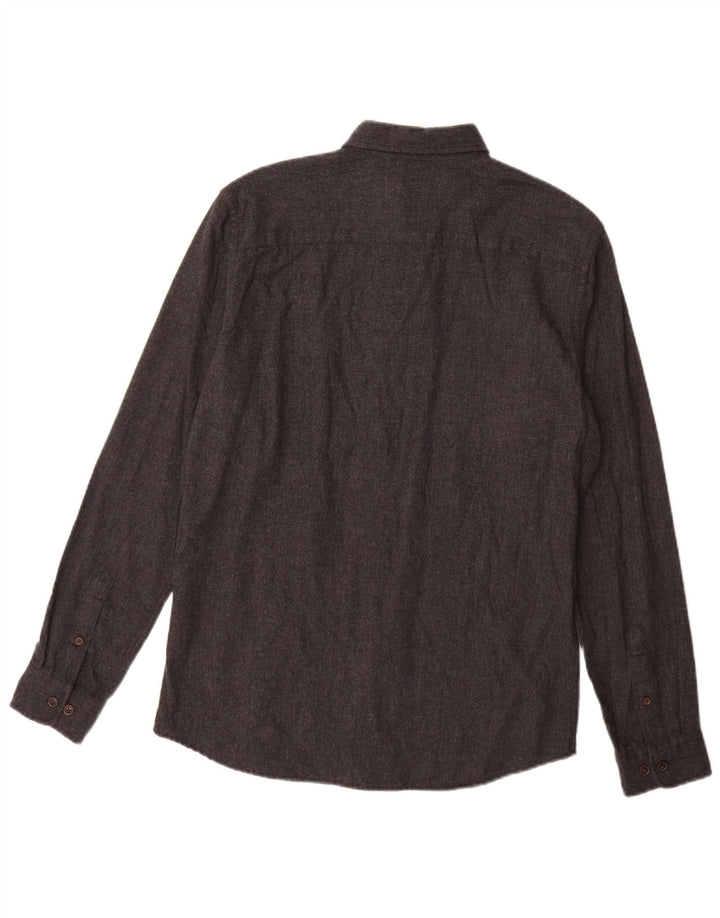 JACK & JONES Camisa de Franela Hombre Algodón Gris Medio
