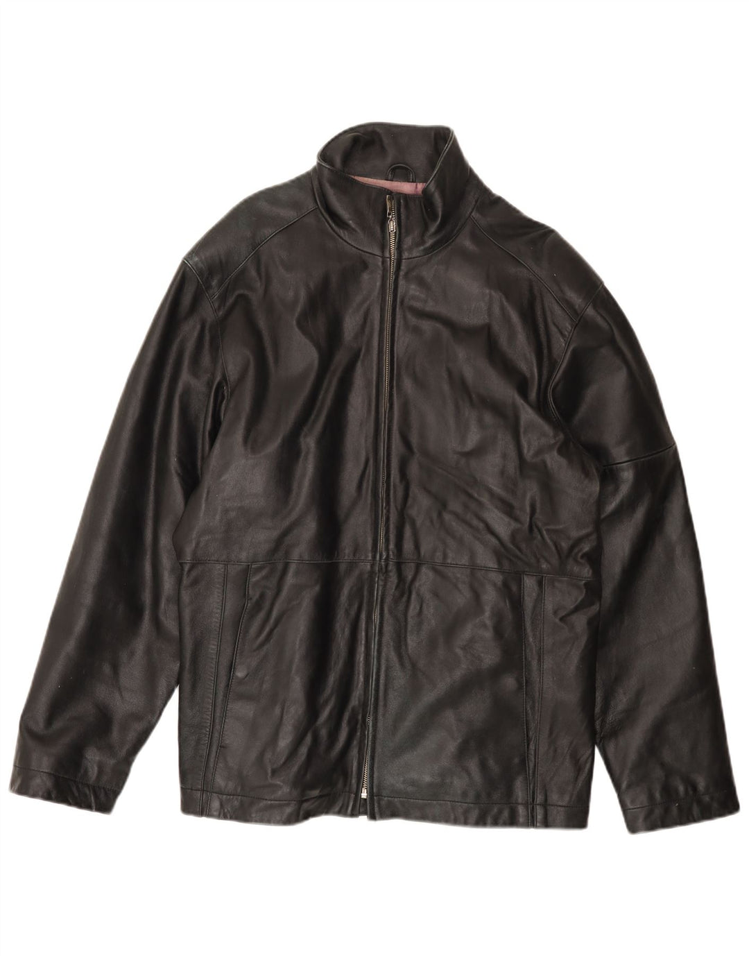 HELIUM Chaqueta de cuero para hombre ES 42 XL Cuero negro