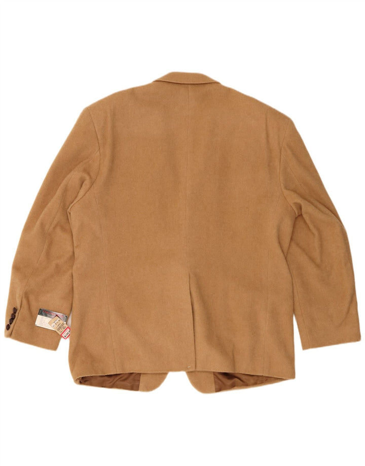 Deansgate Chaqueta tipo blazer de 2 botones para hombre UK 46 3XL Beige Camelhair