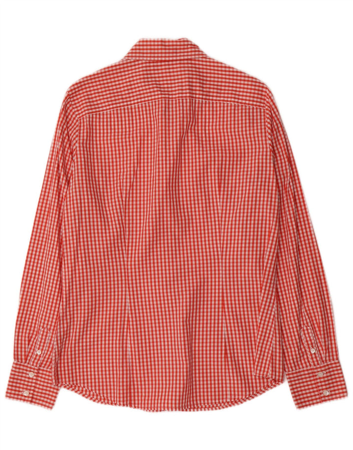Tommy Hilfiger Camisa para mujer US 10 Grande Rojo Gingham Algodón
