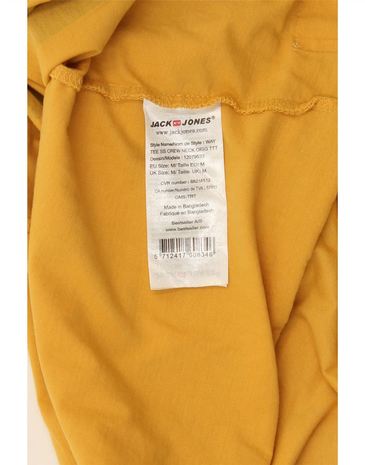 JACK & JONES Mens Graphic T-Shirt Top Medium Yellow Cotton Vintage Jack & Jones and Second-Hand Jack & Jones from Messina Hembry 