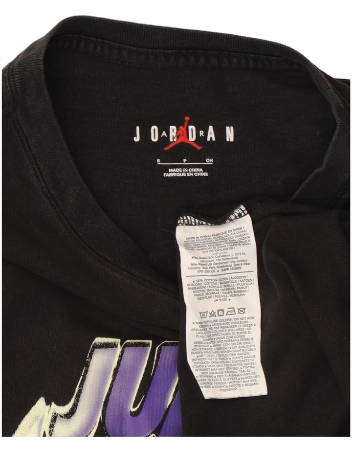 JORDAN Camiseta gráfica para hombre Top pequeño de algodón negro