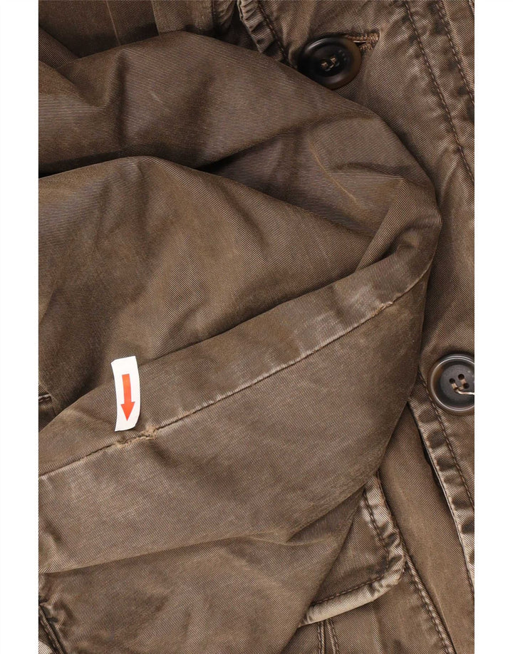 Marlboro Classics Chaqueta utilitaria para hombre UK 40 Large Khaki Cotton
