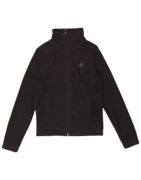 Adidas Chaqueta polar para mujer UK 10 Small Poliéster negro
