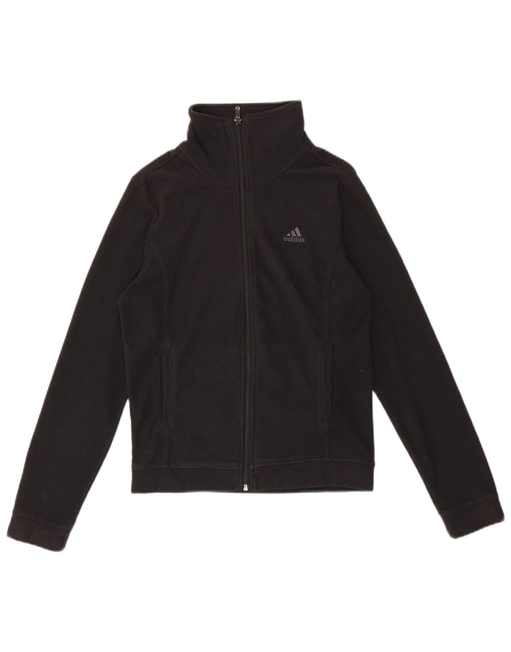 Adidas Chaqueta polar para mujer UK 10 Small Poliéster negro