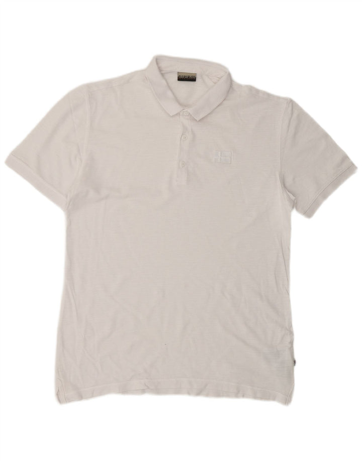 Napapijri Polo Hombre Grande Blanco Algodón