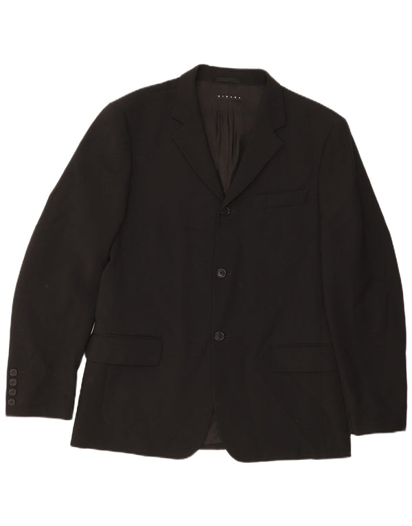 Sisley Chaqueta tipo blazer de 3 botones para hombre IT 50 Large Poliéster negro