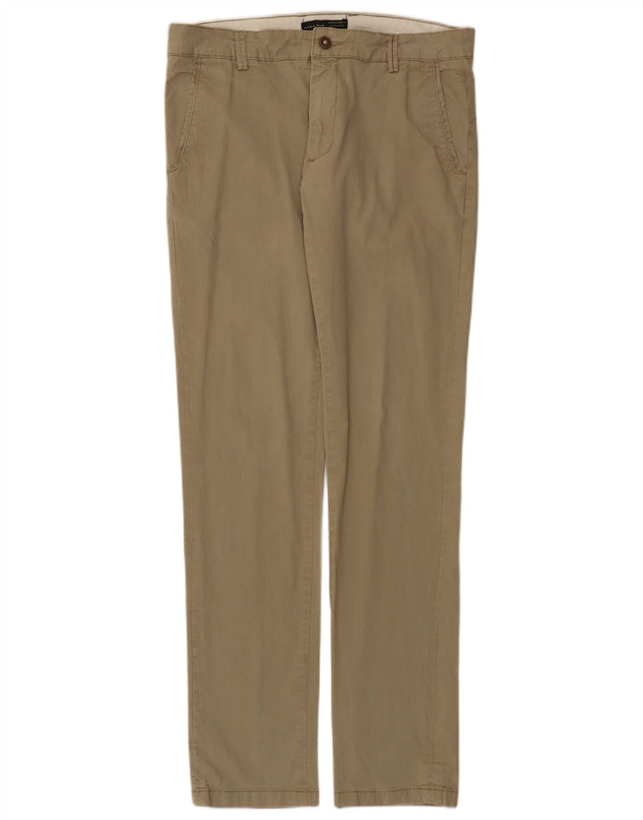 Zara Mens Slim Chino Pantalones EU 40 Medium W31 L34 Caqui