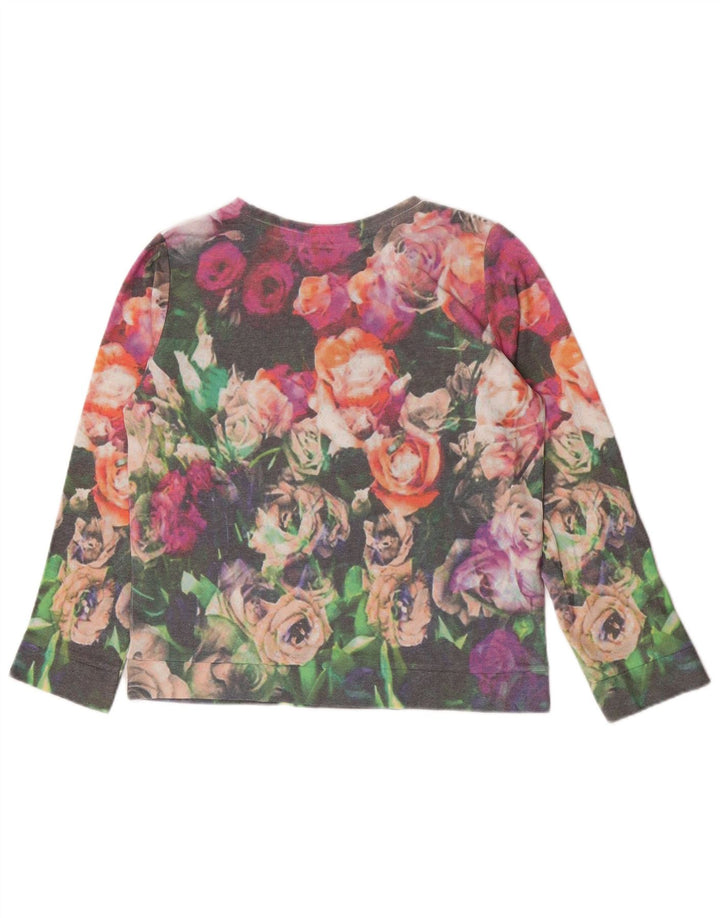 Zara Mujer Trafaluc Sudadera Jumper UK 40 Mediano Multicolor Floral