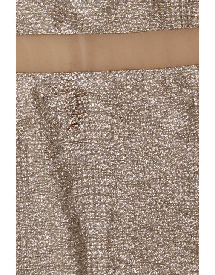 Oasis Vestido tubo para mujer UK 42 Poliéster Chevron plateado mediano