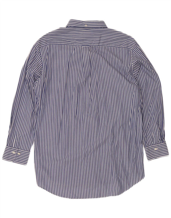 GANT Camisa de corte regular para hombre, talla 41/42 16 1/2 grande, algodón a rayas azules