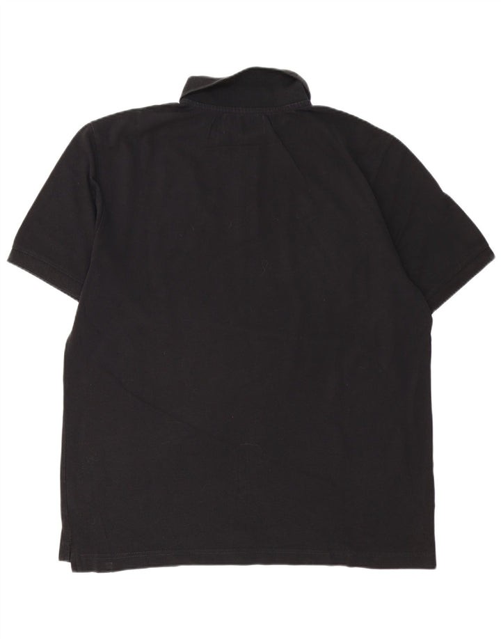 Kappa Polo Hombre Grande Algodón Negro