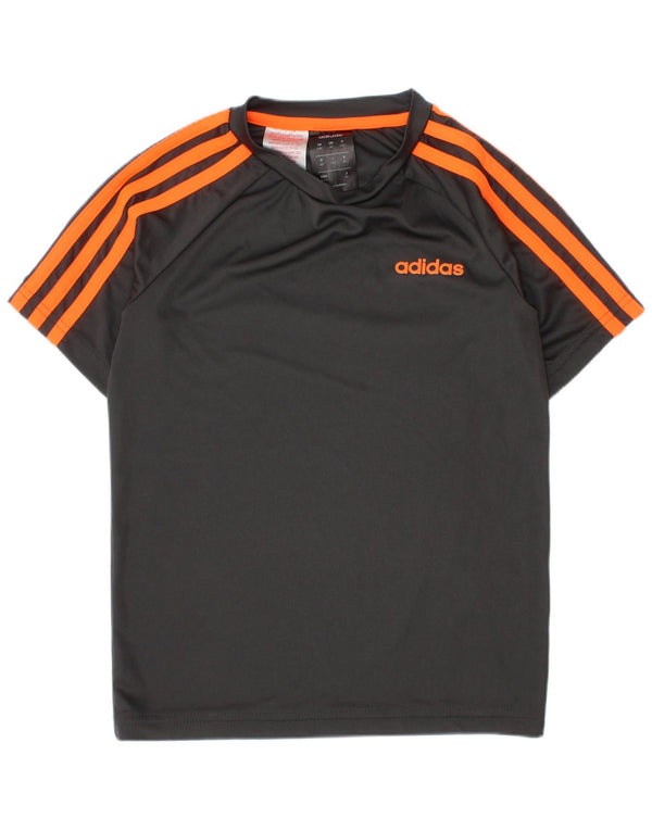 Adidas Chicos Climalite Camiseta Top 7-8 Años Gris Poliéster