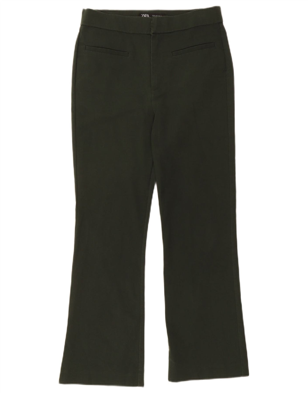 Zara Mujer Pantalón Corto Bootcut Mediano W28 L25 Caqui