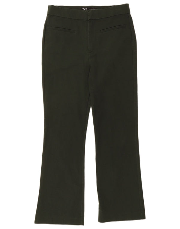 Zara Mujer Pantalón Corto Bootcut Mediano W28 L25 Caqui