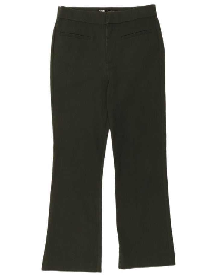 Zara Mujer Pantalón Corto Bootcut Mediano W28 L25 Caqui