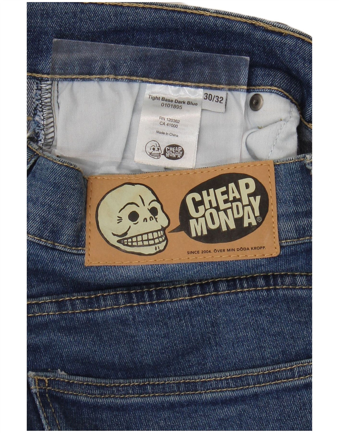 Vaqueros ajustados para hombre de Cheap Monday W30 L29 Algodón azul