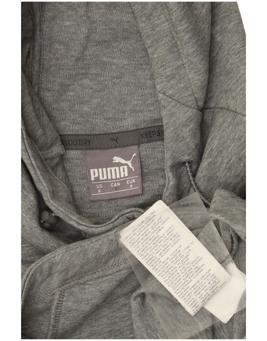 Puma Hombre Sudadera Con Capucha Jersey Pequeño Gris Colorblock Algodón