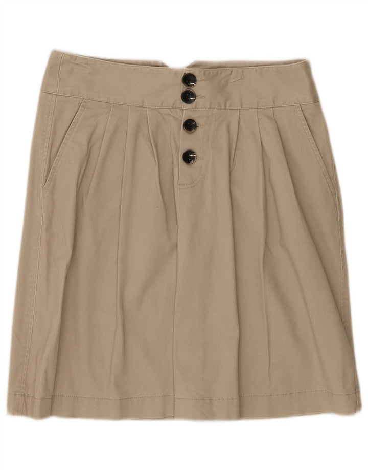 BENETTON Minifalda para mujer IT 40 Small W28 Algodón beige