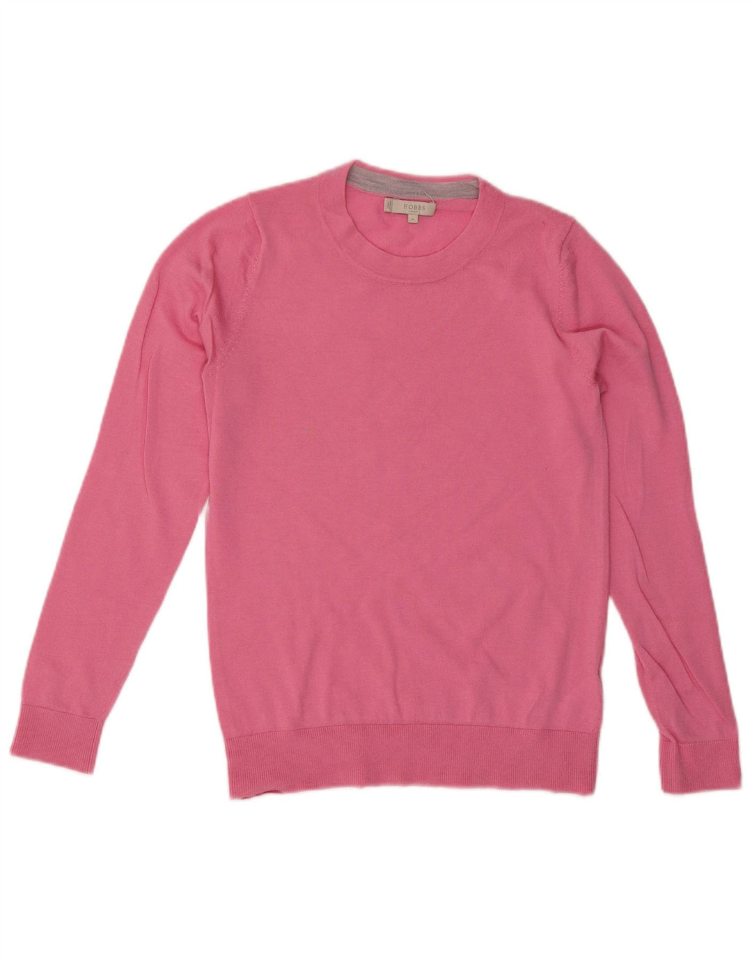 HOBBS Jersey de cuello redondo para mujer UK 12 Lana rosa mediana