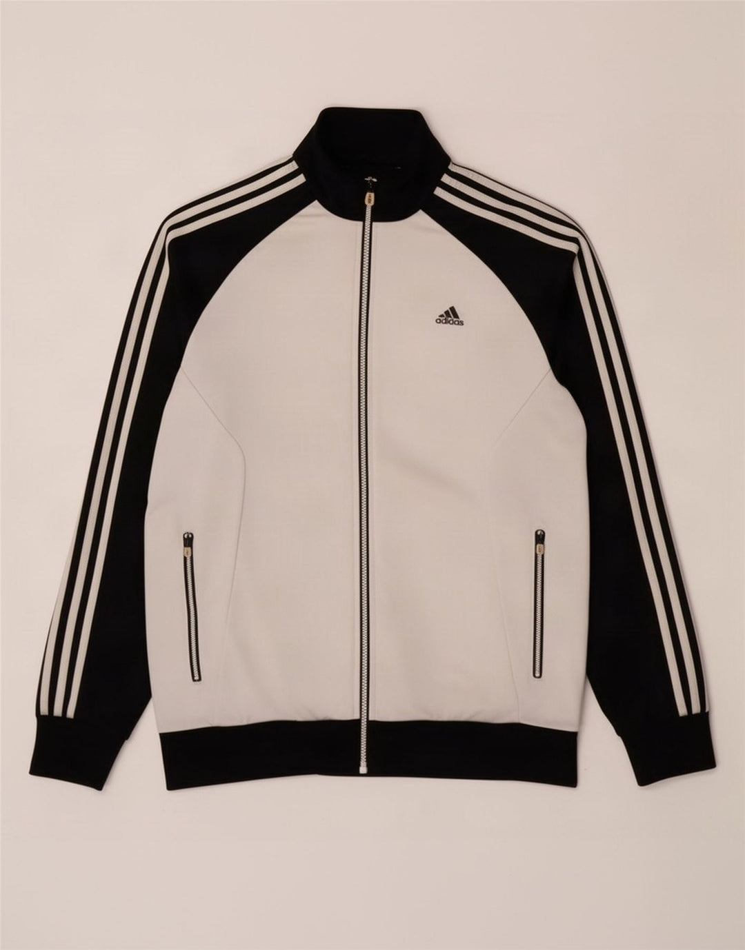 Adidas Hombre Chándal Top Chaqueta Grande Gris Poliéster