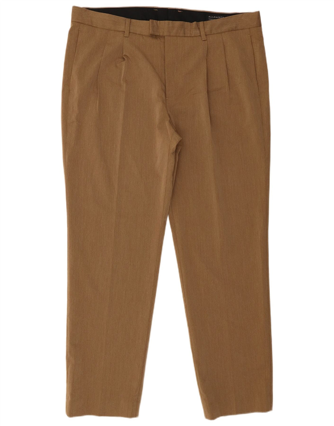 Pantalón de traje ajustado All Saints para hombre W36 L30 Poliéster beige