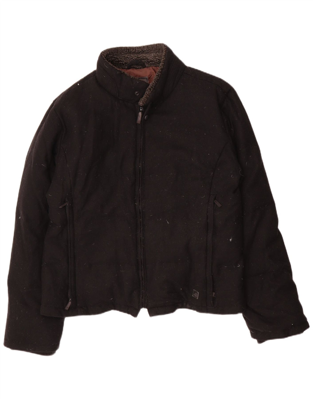 Calvin Klein Chaqueta acolchada para hombre IT 54 2XL Lana negra