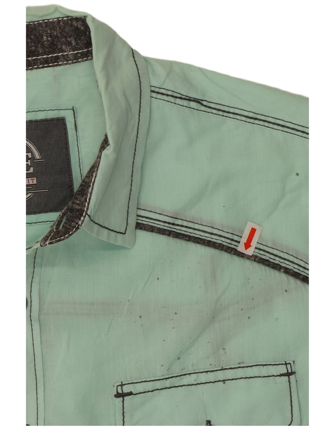 BKE Camisa de corte estándar para hombre, talla grande, algodón verde