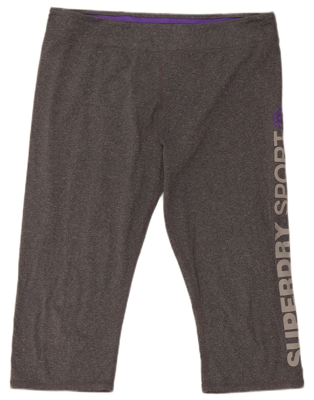 SUPERDRY Leggings capri gráficos para mujer UK 44 Poliéster gris grande