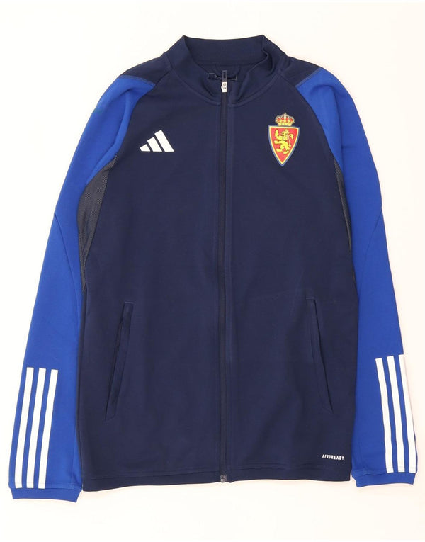 Adidas Hombre Aeroready Chándal Top Chaqueta Pequeña Azul Marino Colorblock