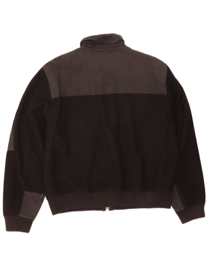 Chaqueta bomber para hombre Ivy Oxford IT 50 Large Lana negra con bloques de color