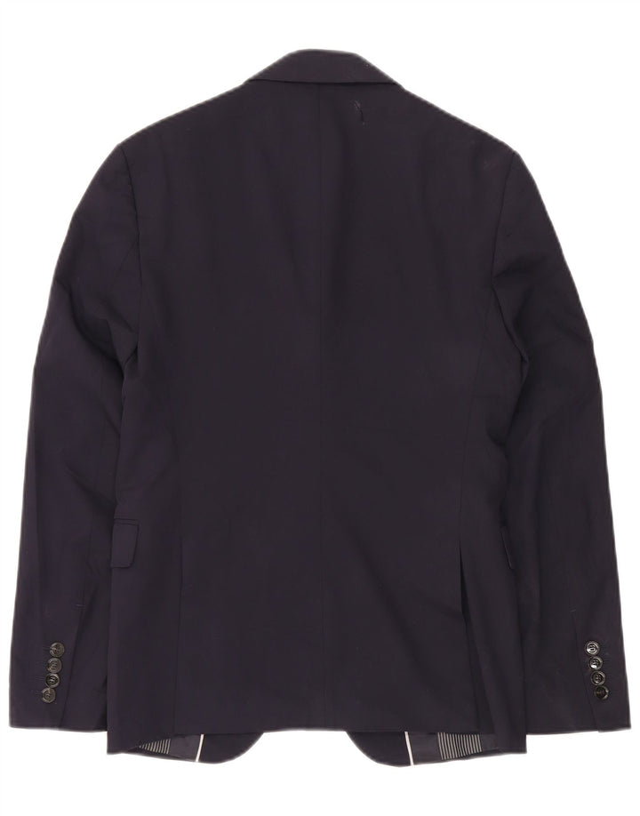 Zara Chaqueta Blazer De 2 Botones Para Hombre EU 44 XS Azul Marino Poliéster