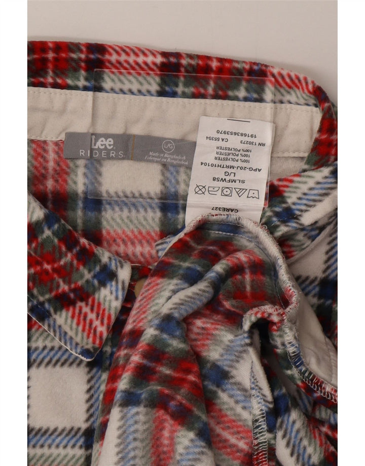 LEE Camisa de franela para mujer Riders UK 46 Large Red Check Poliéster