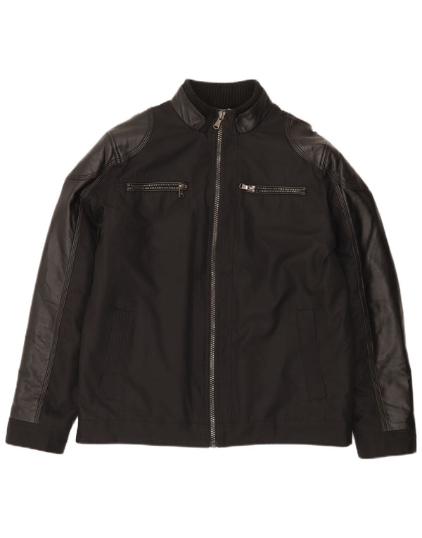Calvin Klein Chaqueta cortavientos bomber para hombre Reino Unido 38 Mediano Negro Moderno