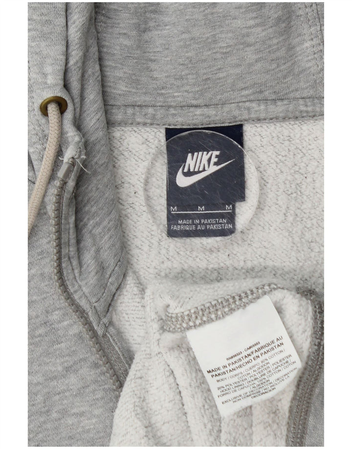Nike - Sudadera con capucha y cremallera para hombre, algodón moteado en gris medio