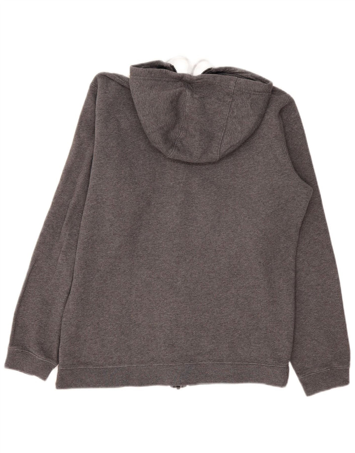 Nike - Sudadera con capucha y cremallera para hombre, algodón gris medio