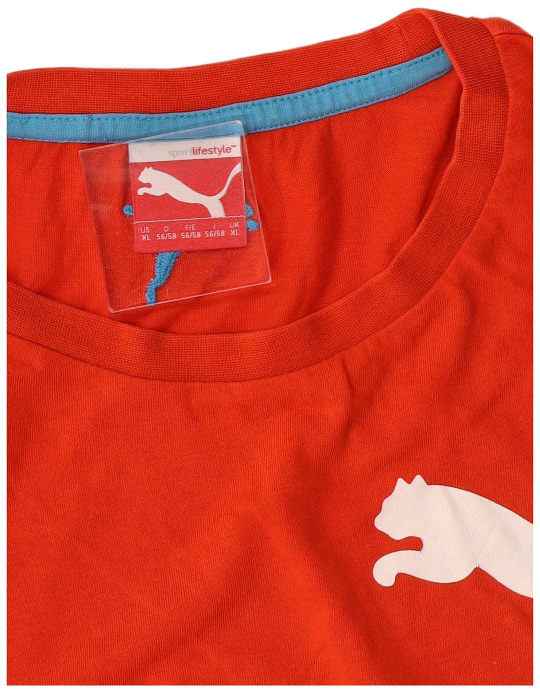 PUMA Camiseta gráfica para hombre Top XL Algodón naranja
