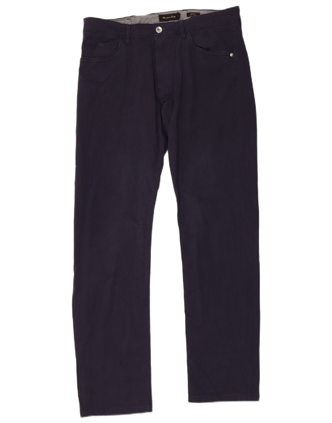 MASSIMO DUTTI Pantalones casuales ajustados para hombre EU 42 Large W32 L31 Azul marino