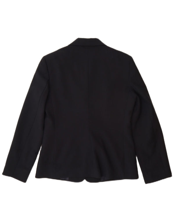 Benetton Blazer De 3 Botones IT 42 Medium Azul Marino Poliéster