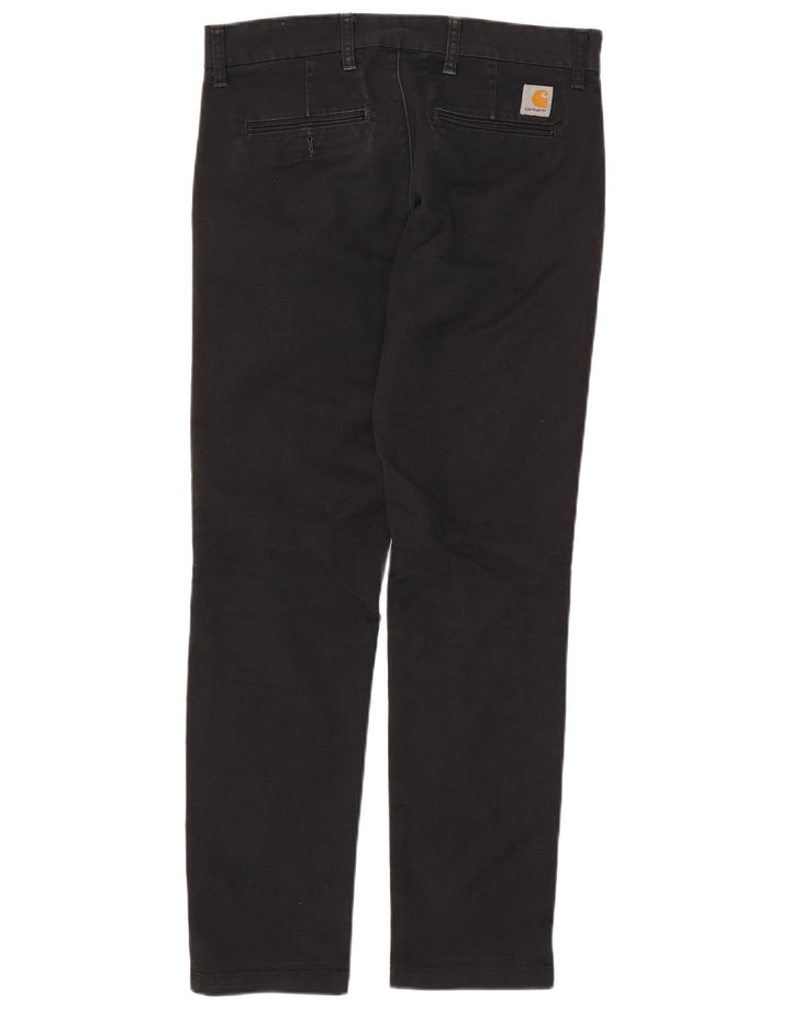 CARHARTT Pantalones chinos ajustados para hombre W32 L32 Algodón negro