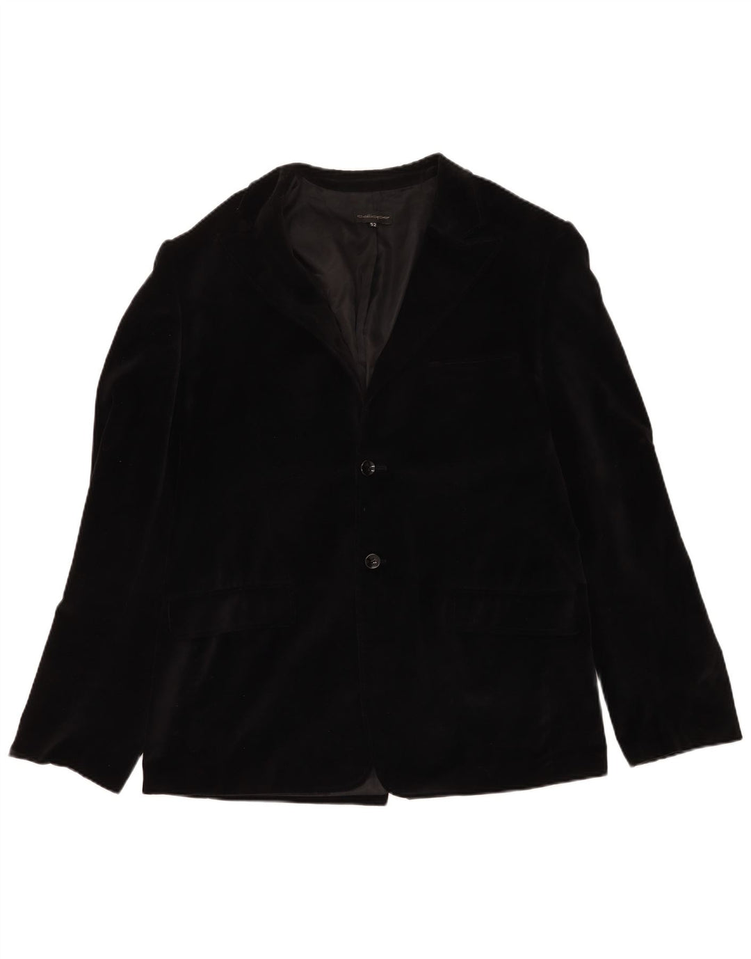 Calliope Chaqueta Blazer de Terciopelo con 2 Botones para Hombre IT 52 XL Algodón Negro