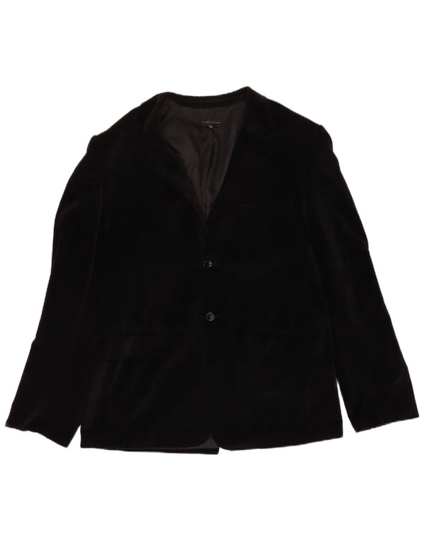 Calliope Chaqueta Blazer de Terciopelo con 2 Botones para Hombre IT 52 XL Algodón Negro