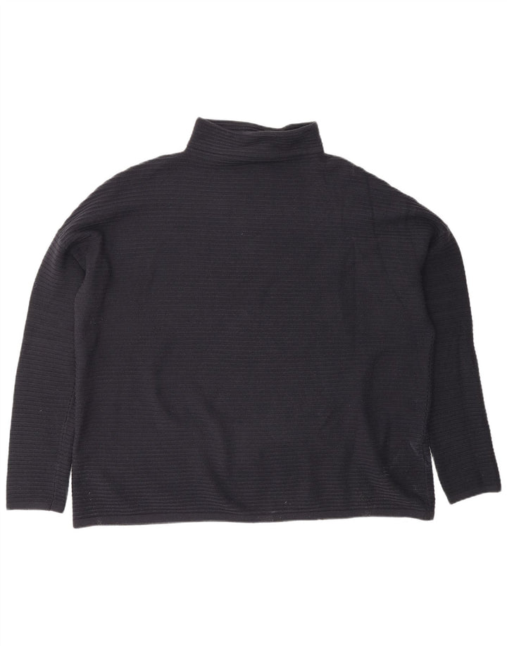 FRENCH CONNECTION Suéter tipo jersey con cuello vuelto para mujer UK 46 Grande Negro