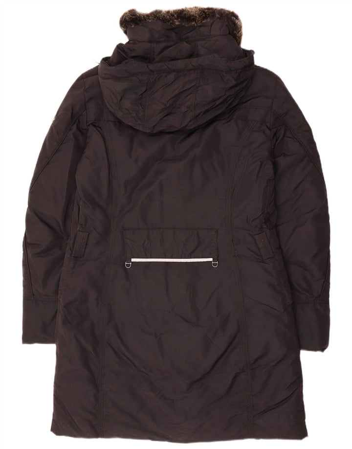 PEUTEREY Abrigo acolchado con capucha para mujer IT 46 Large Poliamida negra
