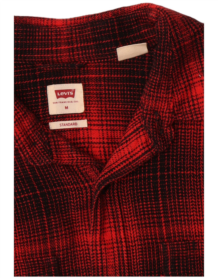 LEVI'S Camisa de franela estándar para hombre Algodón a cuadros rojos medianos