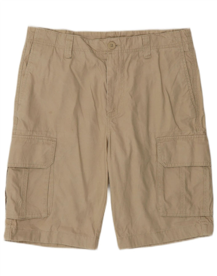 Benetton Shorts Cargo Hombre IT 46 Small W32 Algodón Beige