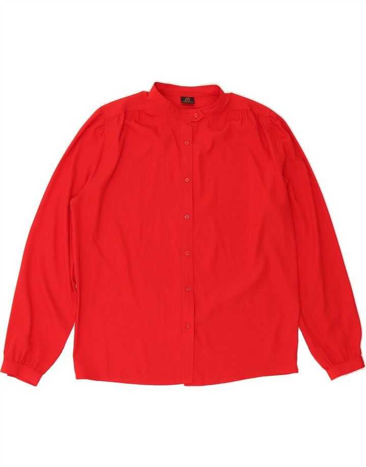 VINTAGE Womens Shirt Blouse EU 40 Medium Red Polyester Vintage Vintage and Second-Hand Vintage from Messina Hembry 