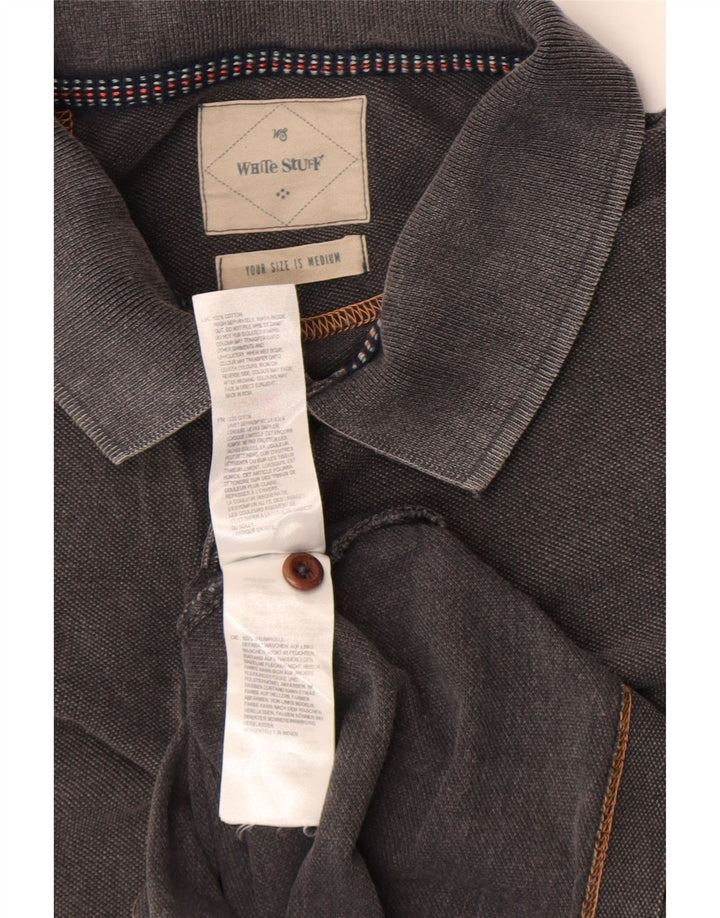 Polo de hombre White Stuff de algodón gris medio