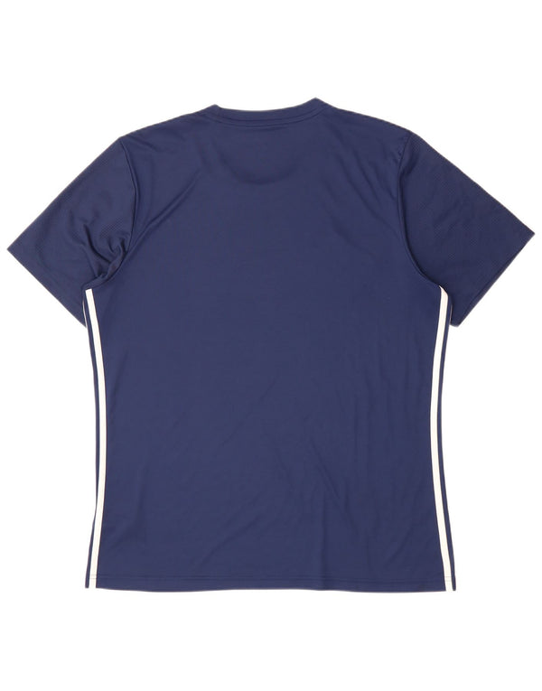 ADIDAS Hombre Aeroready Slim Fit Camiseta Top XL Azul Marino Poliéster